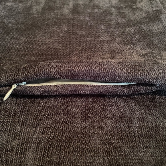 New Set of 2 Black Chenille Throw Pillow Covers 18x18” - Picture 6 of 7